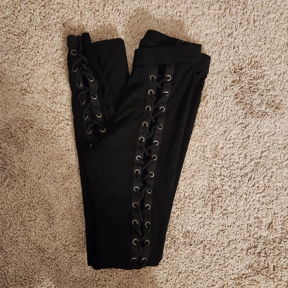 Hot & Delicious Black Corset Leggings Size Small - Picture 8 of 8